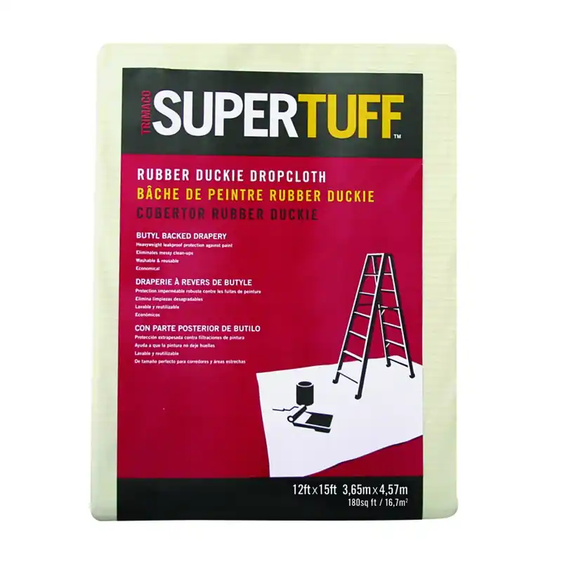 Trimaco SuperTuff 12 Ft. W X 15 Ft. L X 0.06 Mil Butyl Coated Drop Cloth 1 Pk