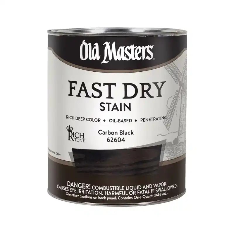 1 Quart Semi-transparent Flat Carbon Black Oil-based Fast Dry Wood Stain