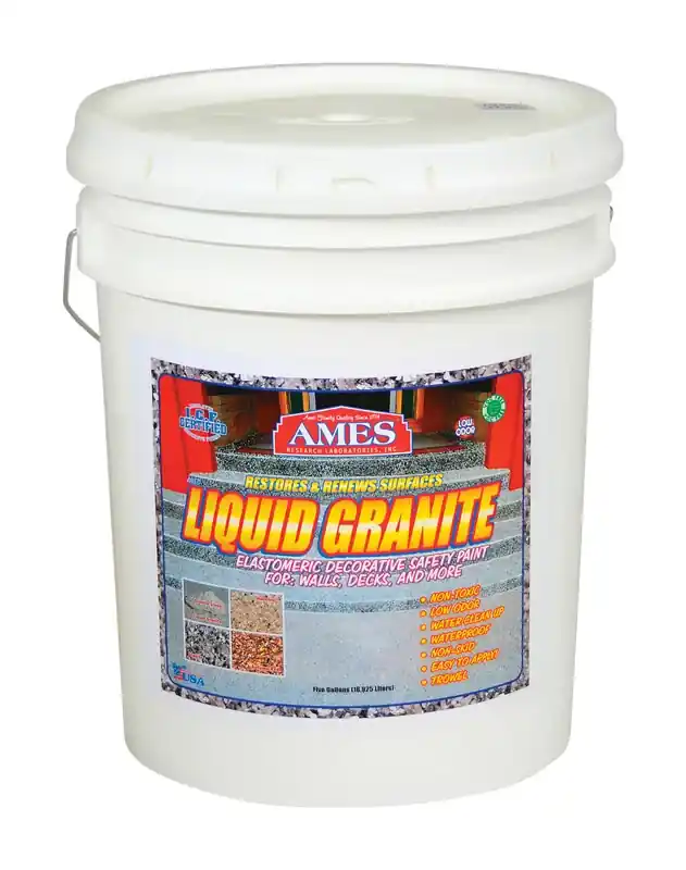 Ames Liquid Granite Smooth Gray Elastomeric Multi-purpose Repair Coating 5 Gallon