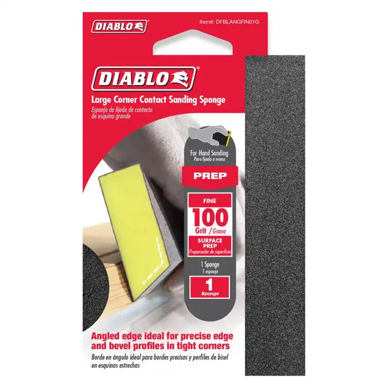 Corner Contact Sanding Sponge, 100-Grit (Fine)