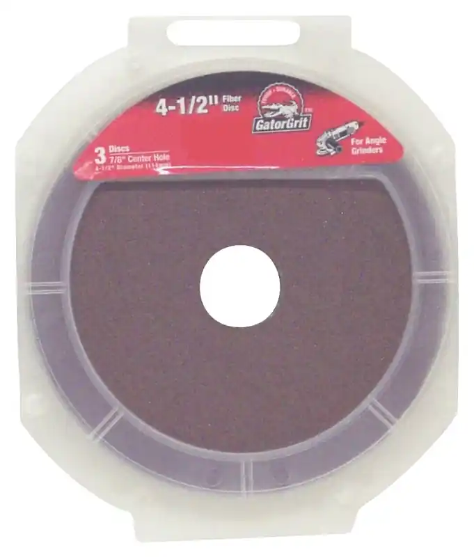 Gator 4.5 In. Aluminum Oxide Center Mount Fiber Disc 50 Grit Coarse 3 Pk