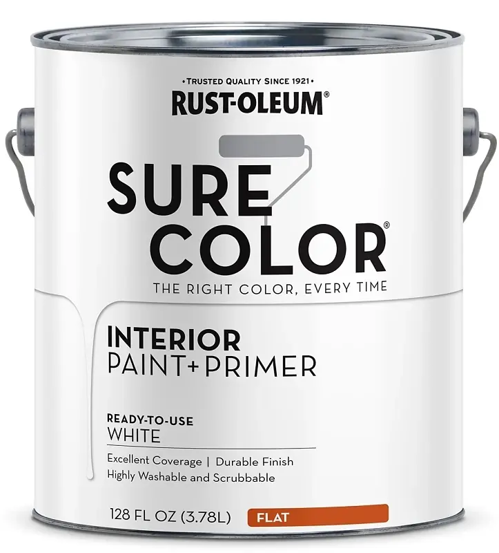 Rust-Oleum Sure Color Flat White Water-Based Paint + Primer Interior 1 Gal