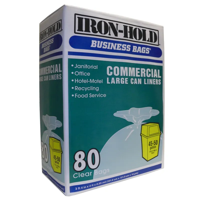 Iron-Hold 50 Gal No Scent Drum Liners Twist Tie 80 Pk