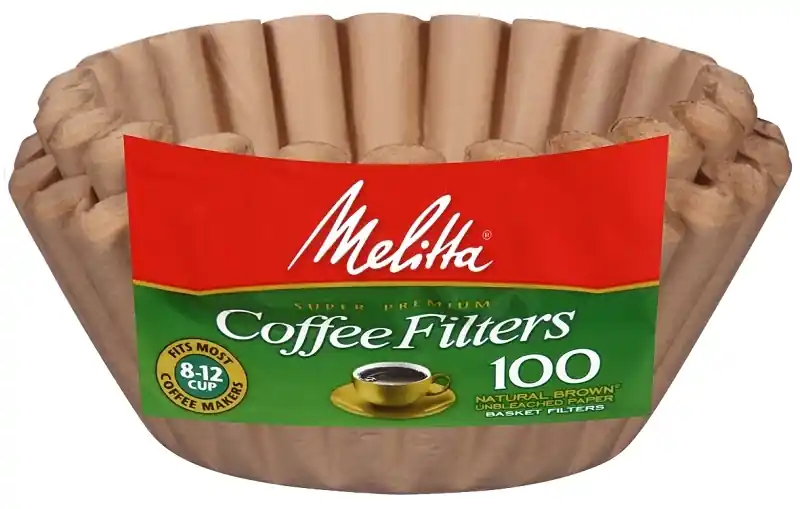 Melitta 8-12 Cups Brown Basket Coffee Filter 100 Pk