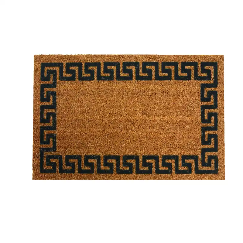 Greek Key 18 In. X 30 In. Coir/vinyl Door Mat