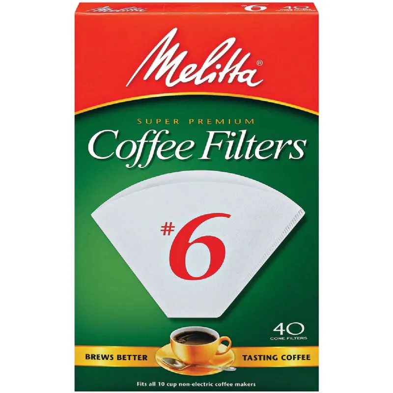 Melitta 10 Cups White Cone Coffee Filter 40 Pk
