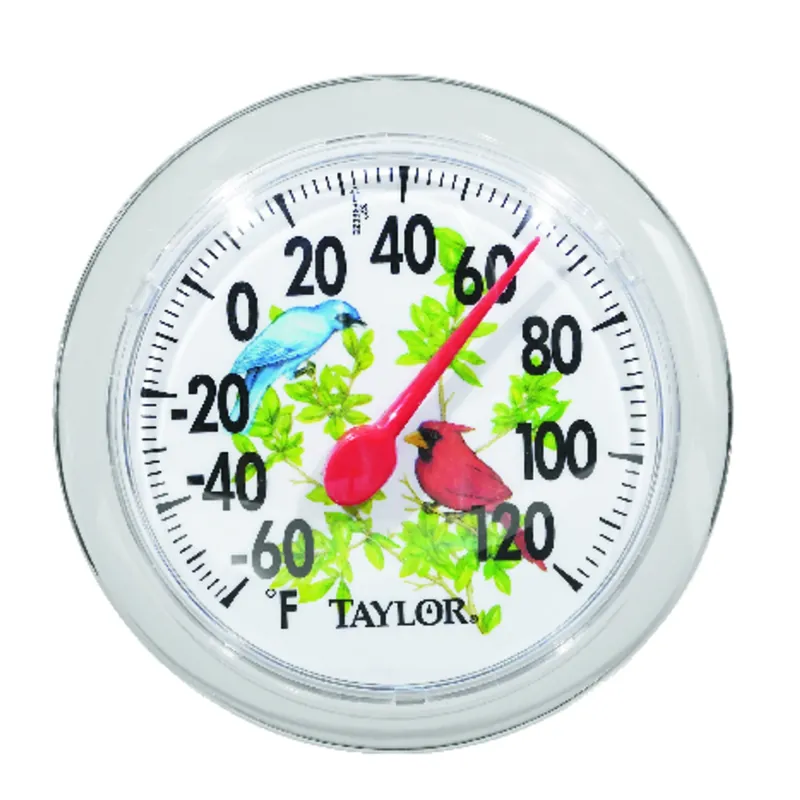 6" Outdoor Wall Thermometer -60 To 120 Degrees Fahrenheit With Bird Design