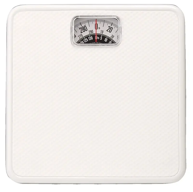 Analog Bathroom Scale, 300 Lb Capacity, White, Model 20044014exp