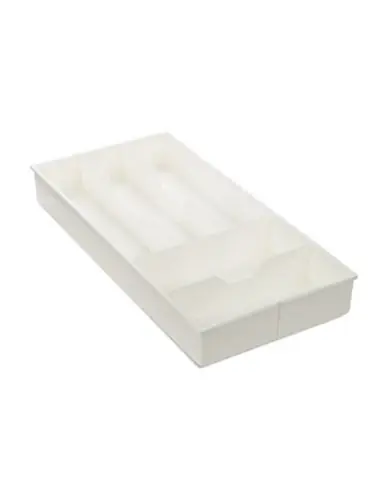 Expand-a-drawer Cutlery Organizer - White - Adjustable Size