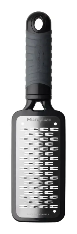 Microplane Black/Silver Plastic/Stainless Steel Ribbon Cheese Grater