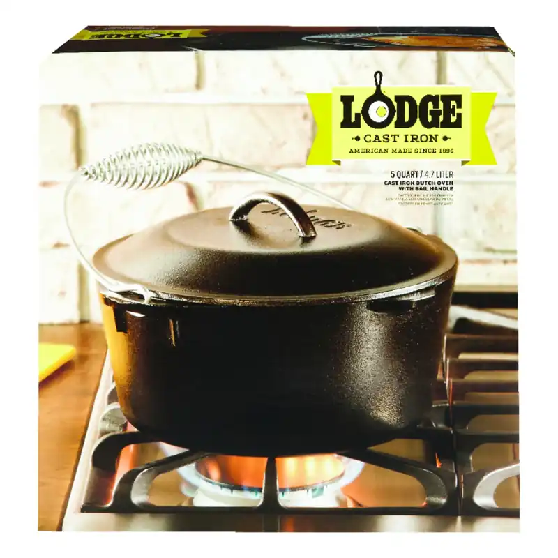 Logic Dutch Oven, Seasoned Cast Iron, 5-Qts.