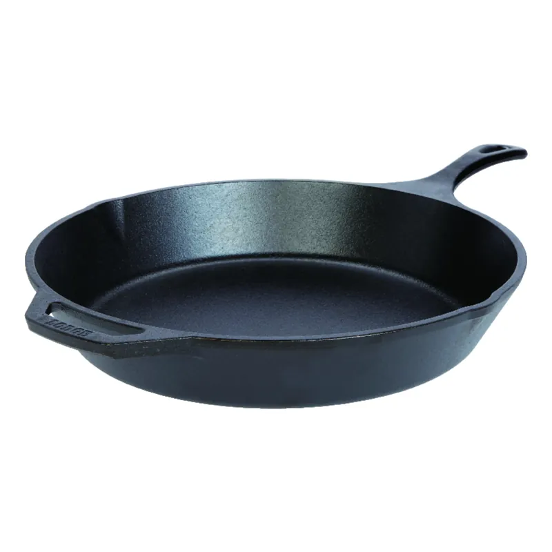Skillet, Seasoned Cast Iron, 13-1/4-In.