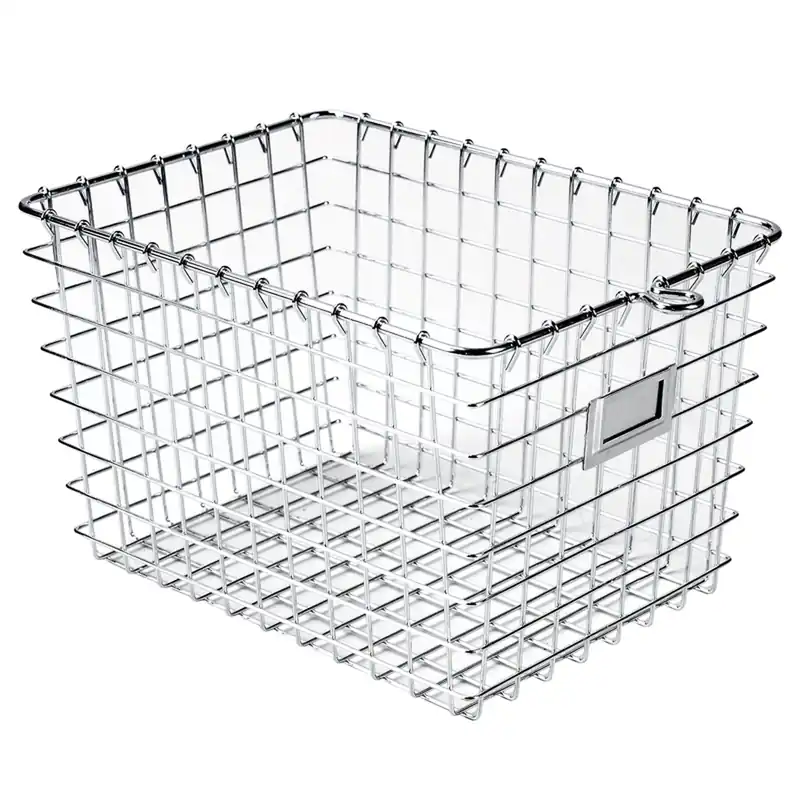 12.25 In. L X 9.25 In. W X 8 In. H Silver Storage Basket