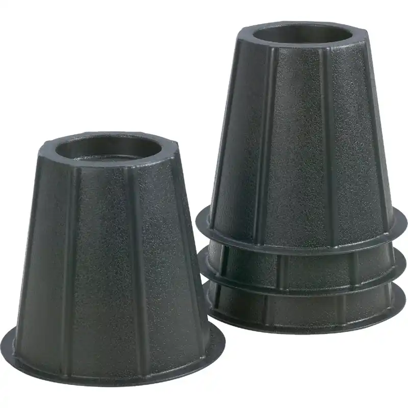 Range Kleen Plastic Bed Risers Black Round 6.63 In. W X 9.25 In. L 4 Pk