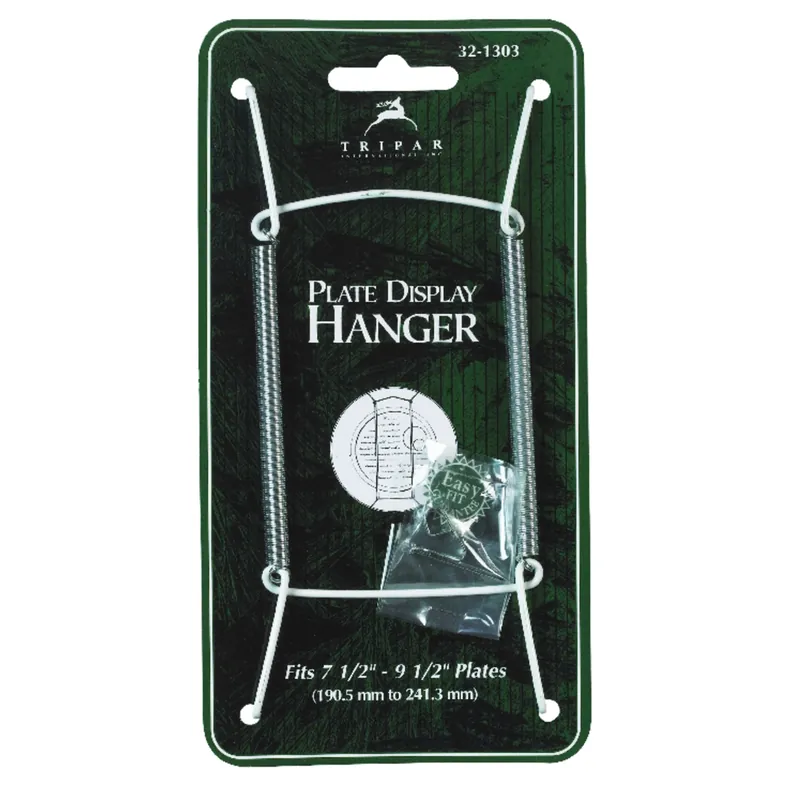 7 In. To 9 In. White Vinyl Plate Hanger - Model 32-1303