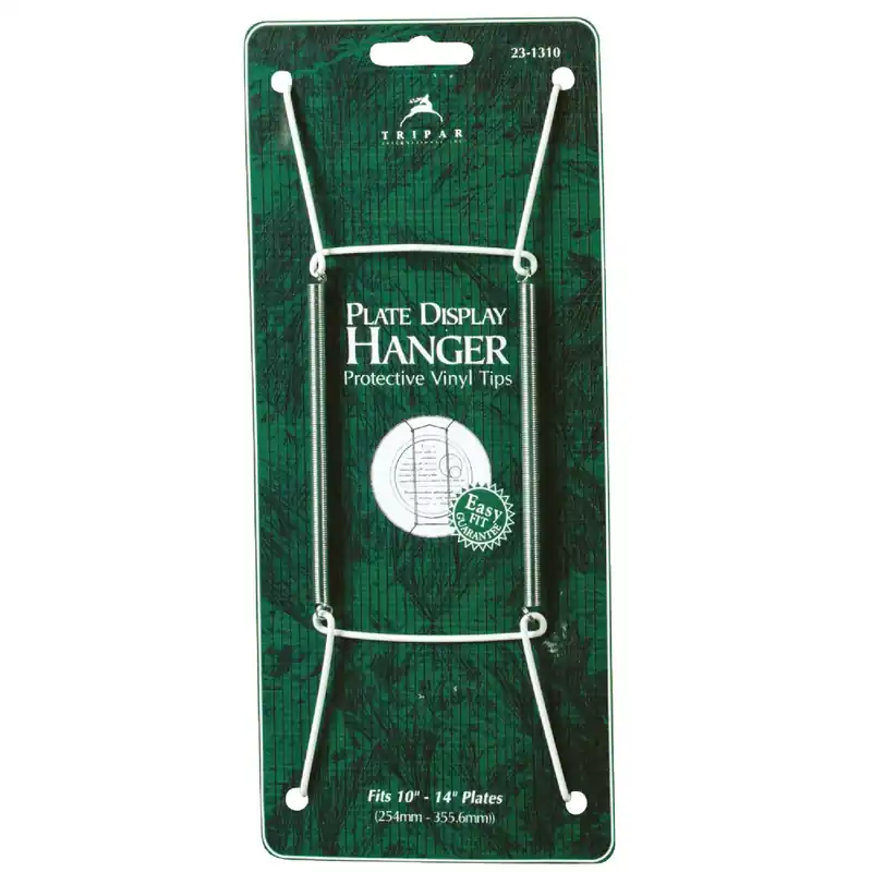 10 In. To 14 In. White Vinyl Plate Hanger - Model 32-1304