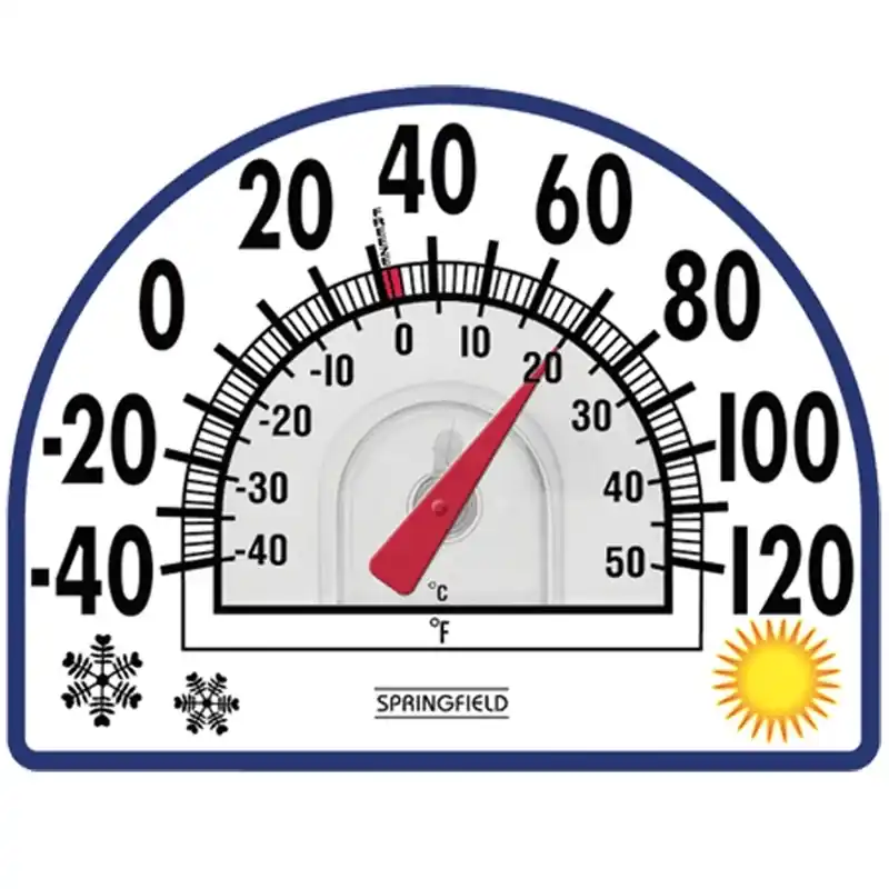 Springfield Window Cling Thermometer Plastic - Model 91157 For Indoor/outdoor Use