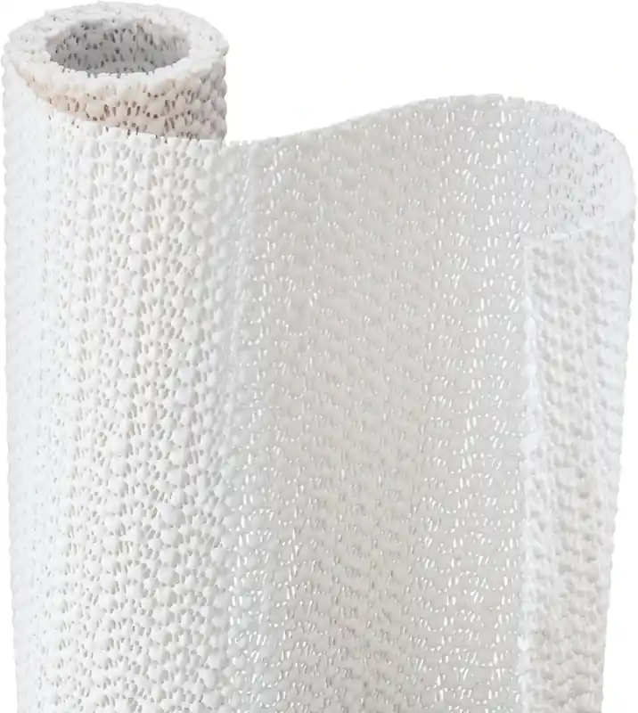 12 In. X 5 Ft. White Beaded Grip Non-adhesive Shelf Liner