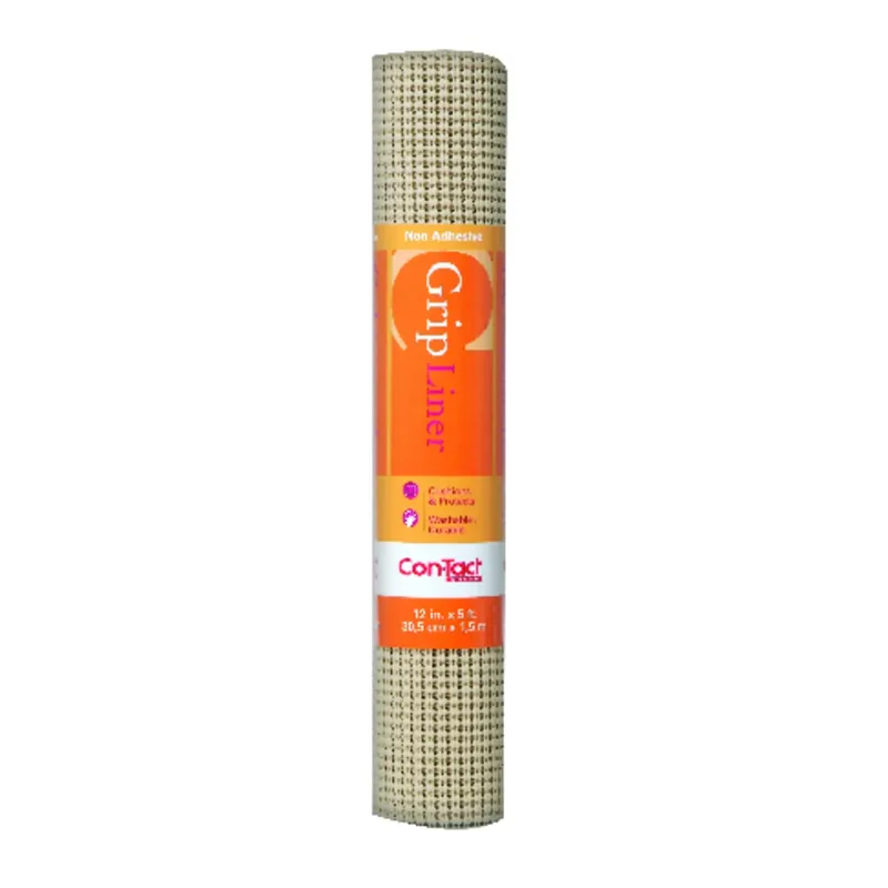 Con-Tact BeadedGrip 5 Ft. L X 12 In. W Taupe Non-Adhesive Shelf Liner