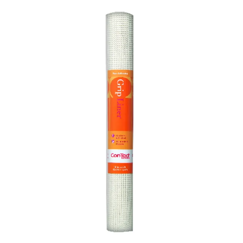 Shelf Liner, Non-Adhesive Grip, Beaded, White, 18-In. X 5-Ft.