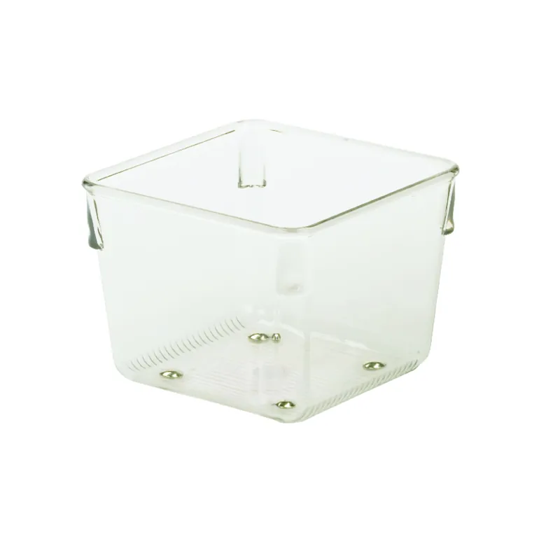 Linus Clear Plastic Drawer Organizer 3 In. H X 4 In. W X 4 In. D