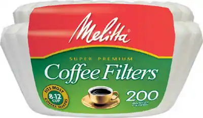 Melitta 8-12 Cups White Basket Coffee Filter 200 Pk