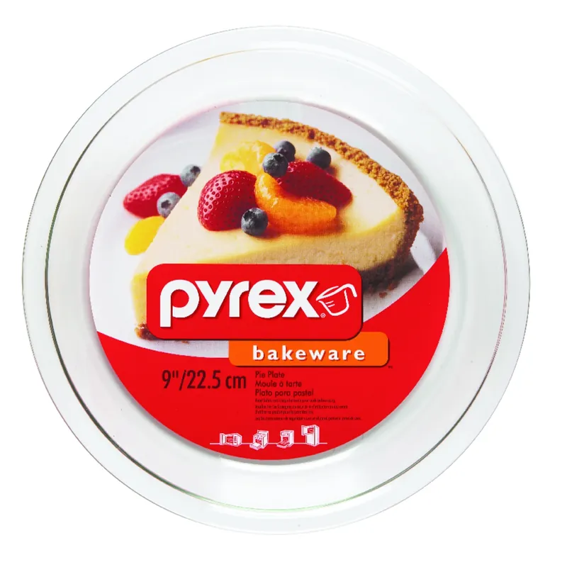 Pie Plate, Clear Glass, 9-In.