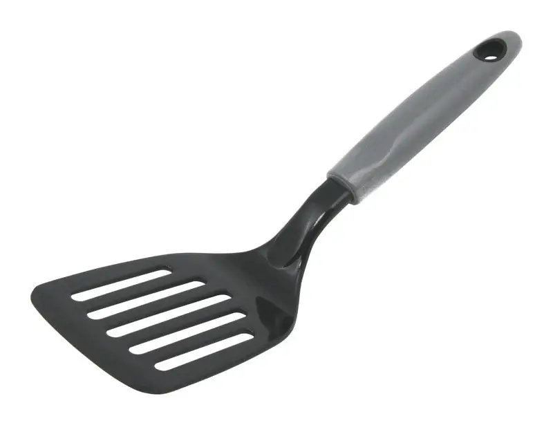 Black/gray Nylon Slotted Turner 11 In. Heat Resistant Kitchen Utensil