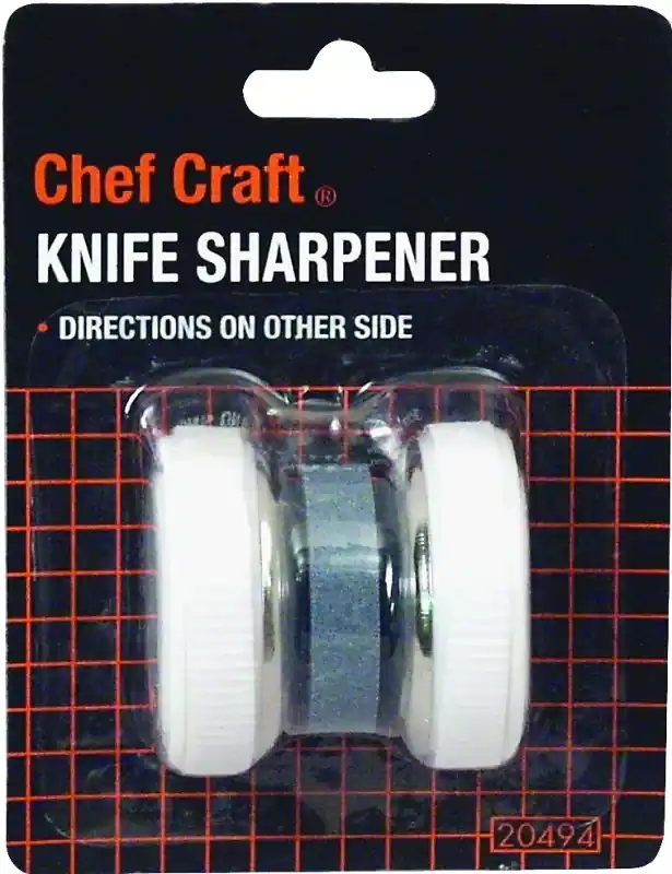 Natural Plastic Roller Style Knife Sharpener - Model 20494 - White