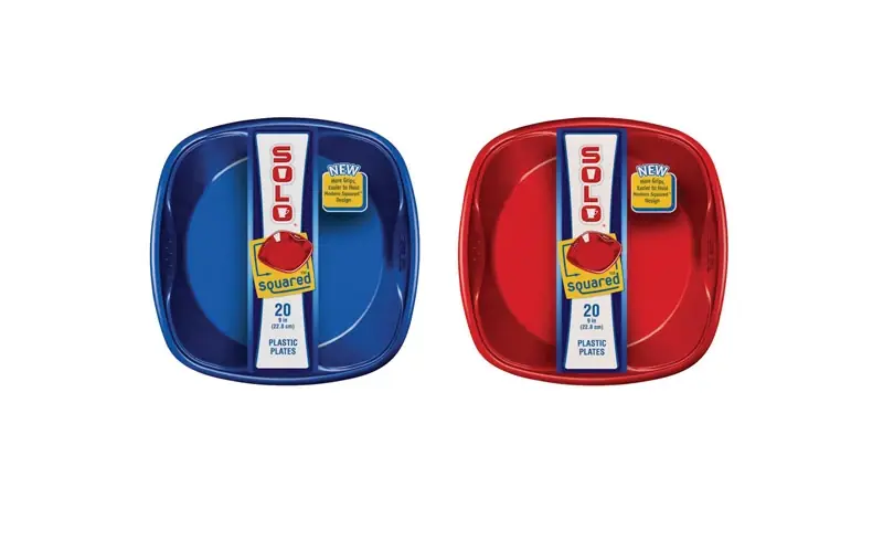 Solo Plastic Everyday Square Plates 12 Pk