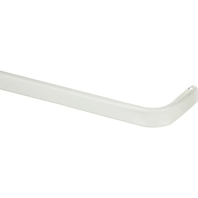 Heavy Duty Single Curtain Rod 48-86 In. White With Mounting Hardware