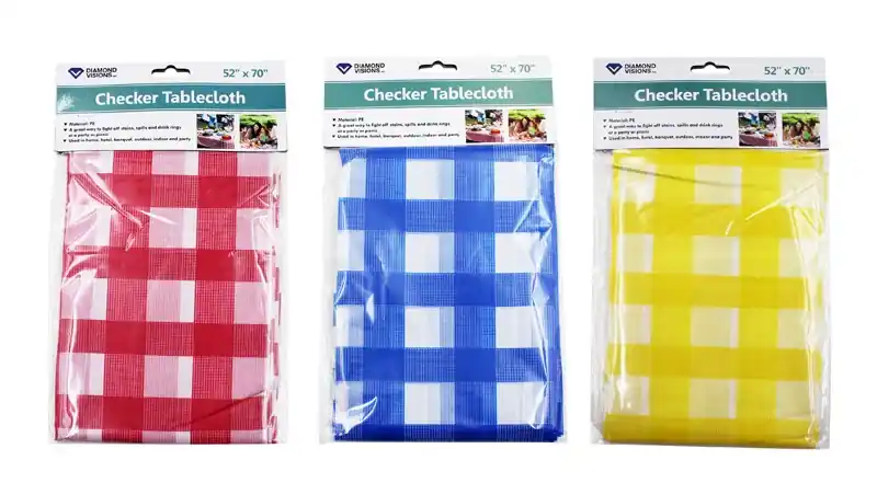 Vinyl Disposable Tablecloth 72 In. L X 52 In. W - Versatile And Convenient