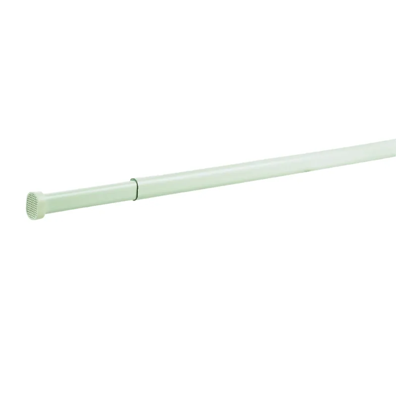 Enamel White Tension Rod 22 In. To 36 In. Adjustable Length
