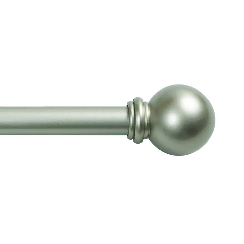 Chelsea Cafe Curtain Rod, Champagne Silver, 5/8 X 28 To 48 In.
