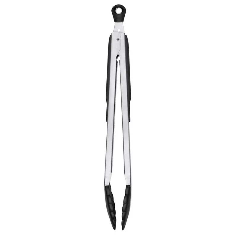 Good Grips Kitchen Tongs, Stainless Steel/Black Nylon Heads, 12-In.