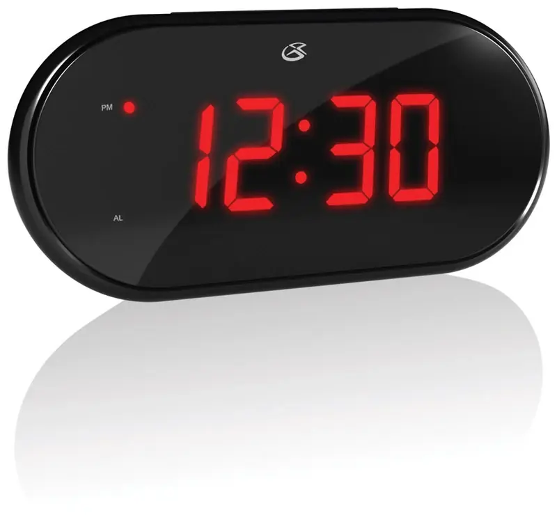Dual Alarm Clock Radio With Am/fm, 1.2" Led Display, And Battery Backup