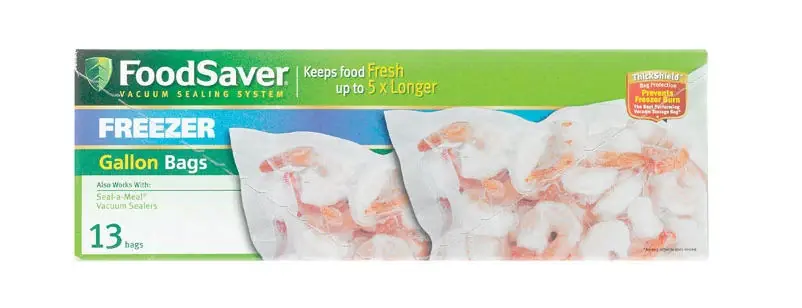 FoodSaver 1‑Gallon Clear Vacuum Sealer Bags – Pack Of 12