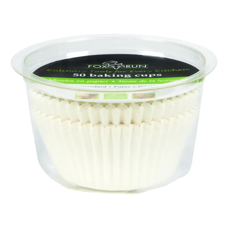 Fox Run 3 In. W Baking Muffin Cups White 50