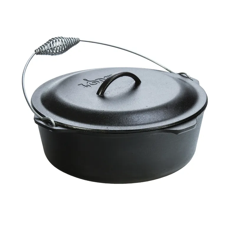 9 Qt. Cast Iron Dutch Oven With Iron Cover - Model L12d03