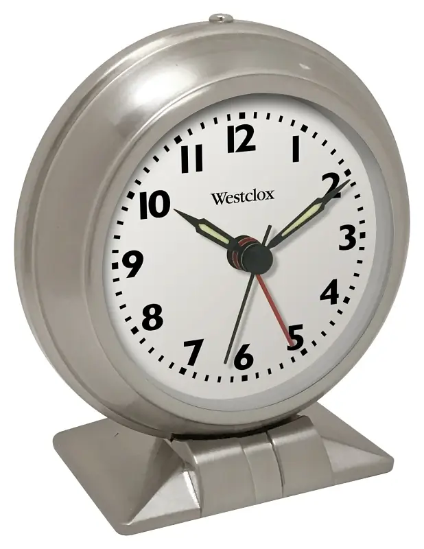 Big Ben 3.8 In. Silver Analog Alarm Clock Model 90010a