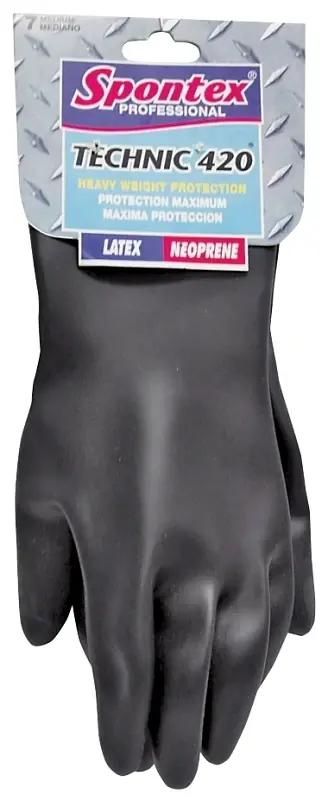 Spontex Technic 420 Latex/Neoprene Cleaning Gloves M Black 1 Pk