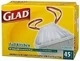 Glad Drawstring 13-Gallon Tall Kitchen Bags - 1 Box (45 Bags)