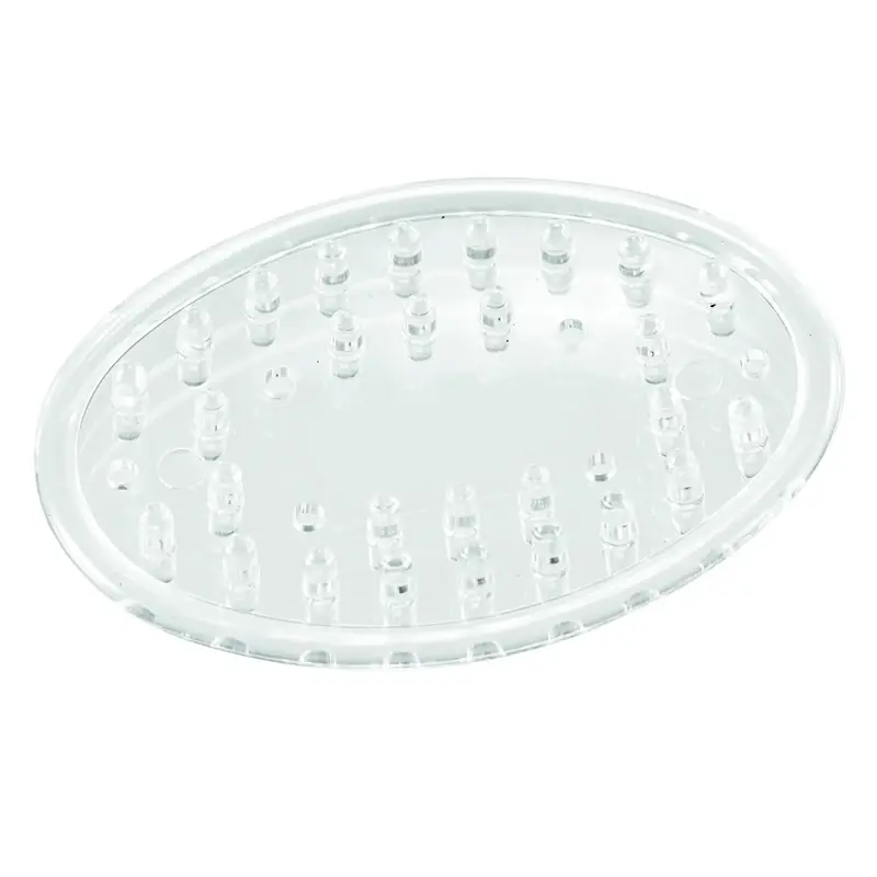 Clear Soap Dish - Durable Vinyl Soap Saver, 6.5" L X 3.8" W X 0.3" H