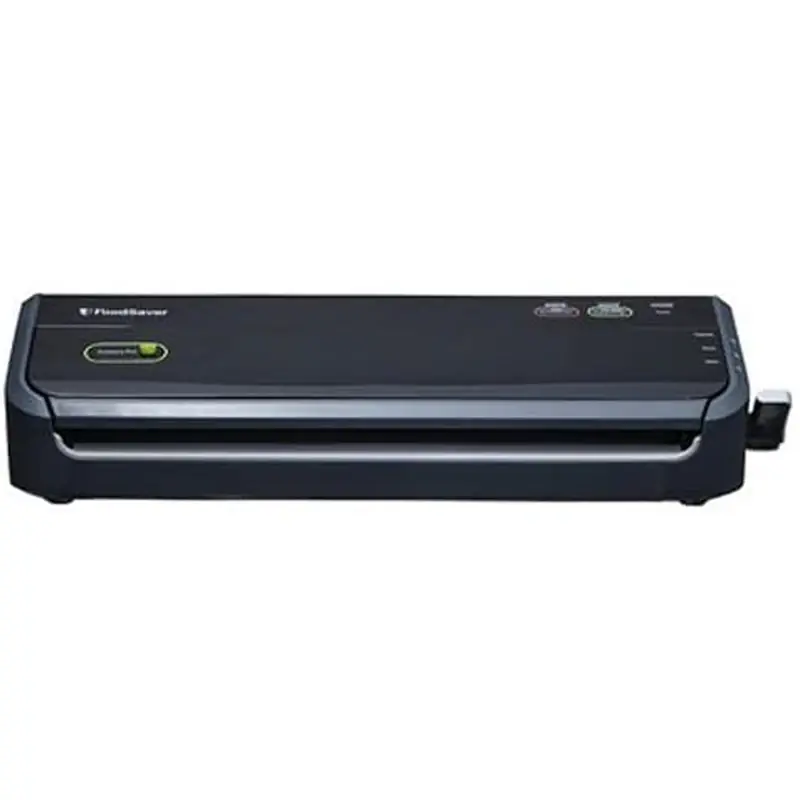 Fm2000-000 Black Vacuum Food Sealer With Bag Cutter And Dishwasher Safe Parts