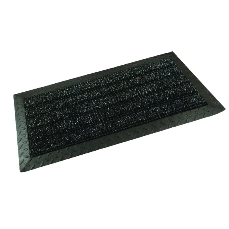 Clean Machine 18 In. W X 34 In. L Black Polyethylene/rubber Door Mat