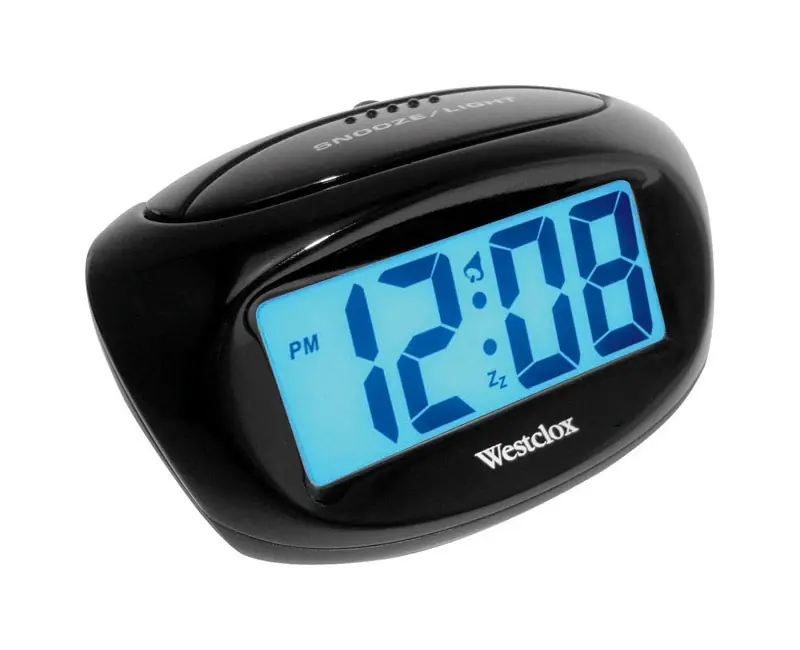 LCD Alarm Clock, Black