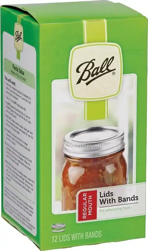Ball Regular Mouth Canning Lids And Bands 12 Pk
