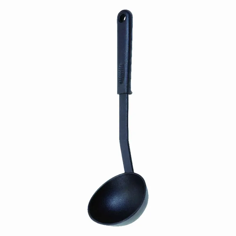 12 Inch Black Nylon Ladle - Heat Resistant, Dishwasher Safe Kitchen Utensil