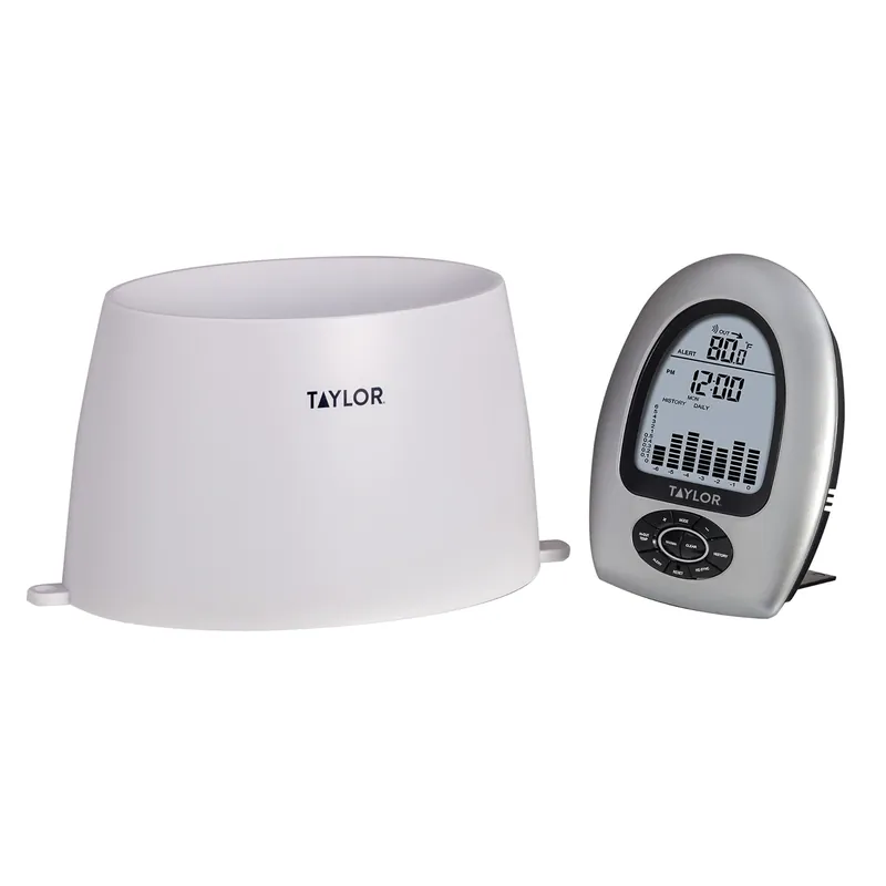 Wireless Digital Rain Gauge & Indoor/Outdoor Thermometer Base Station