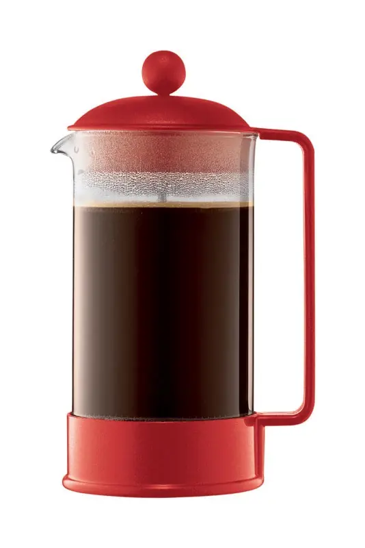 Brazil 34 Oz Red French Press Coffee Maker With Stainless Steel Filter